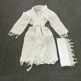 Turkish Peshtemal Bathrobe, Kimono Bridesmaids Gift - Turkish Peshtemal Towels