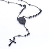New Jesus Stainless Steel Cross Rosary Christian Catholic Religious Chain Characteristic Style Men And Women Jewelry