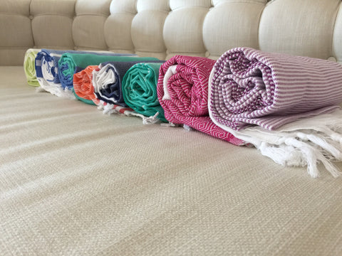 Turkish Peshtemal Towels Package Deal Diamond Style - Turkish Peshtemal Towels