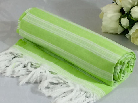 Turkish Peshtemal Towel Palace Style Green pestemals - Turkish Peshtemal Towels