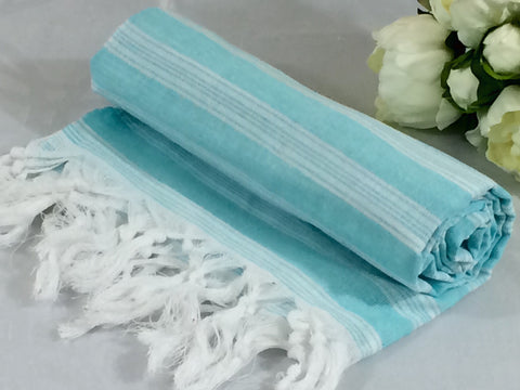 Turkish Peshtemal Towel Palace Style Turquoise pestemals - Turkish Peshtemal Towels