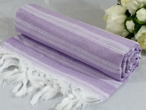 Turkish Peshtemal Towel Palace Style Lilac pestemals - Turkish Peshtemal Towels