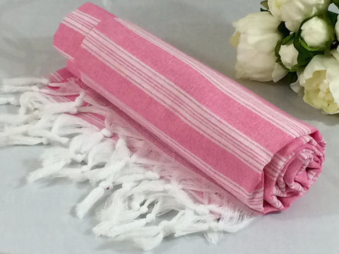 Turkish Peshtemal Towel Palace Style Pink pestemals - Turkish Peshtemal Towels