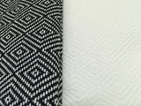 Turkish Peshtemal Towels Wholesale pestemals 40 pcs Diamond Style Black, White - 8