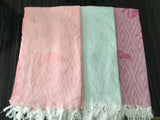 Turkish Peshtemal Towel Jacquard Flamingo 50 pcs - Turkish Peshtemal Towels