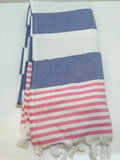 Turkish Peshtemal Towel Double Sided Striped Marine Terry Towel Style 40 pcs - 3