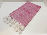 Turkish Peshtemal Towel Jacquard Flamingo 50 pcs - 2